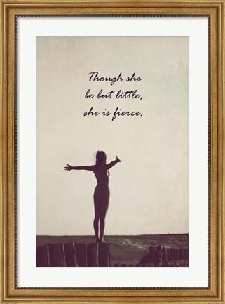 Framed Though She Be But Little - Girl on a Fence Print