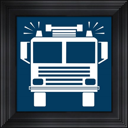 Framed Front View Trucks Set I - Blue Print