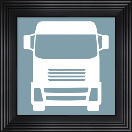 Framed Front View Trucks Set II - Blue Print