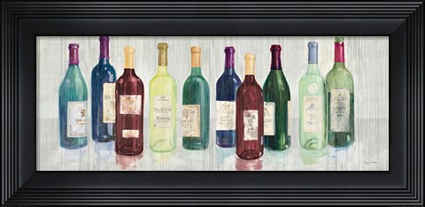 Framed Keeping Good Company on Wood Red Wine Print