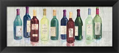 Framed Keeping Good Company on Wood Red Wine Print