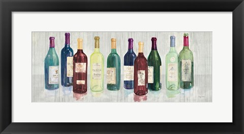 Framed Keeping Good Company on Wood Red Wine Print