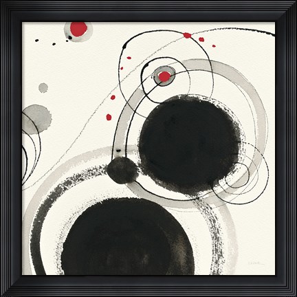 Framed Planetary III with Red Print