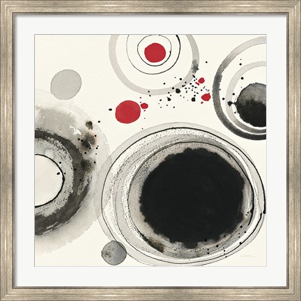 Framed Planetary IV with Red Print