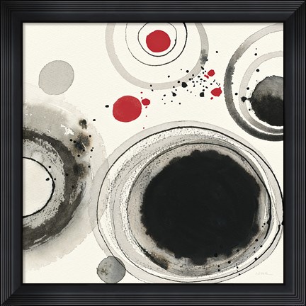 Framed Planetary IV with Red Print