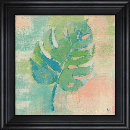 Framed Beach Cove Leaves I Print