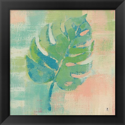 Framed Beach Cove Leaves I Print