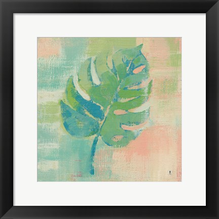 Framed Beach Cove Leaves I Print