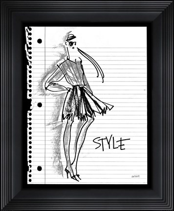 Framed Doodle Style Print
