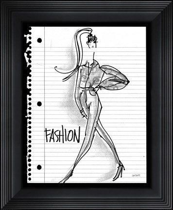 Framed Doodle Fashion Print