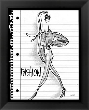 Framed Doodle Fashion Print