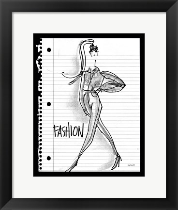 Framed Doodle Fashion Print