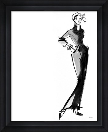 Framed Fifties Fashion III Print