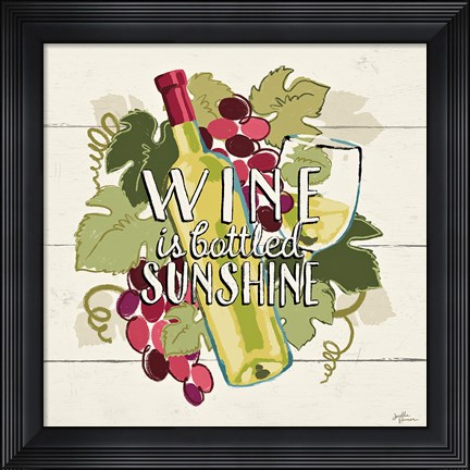 Framed Wine and Friends IV Print