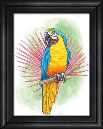 Framed Tropical Flair I Print
