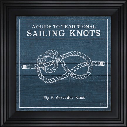 Framed Vintage Sailing Knots VI Print