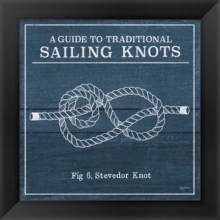 Framed Vintage Sailing Knots VI Print