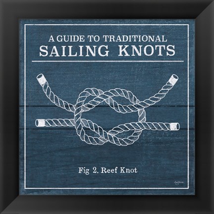 Framed Vintage Sailing Knots III Print