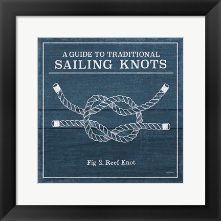 Framed Vintage Sailing Knots III Print