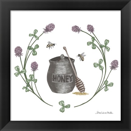 Framed Happy to Bee Home IV Print