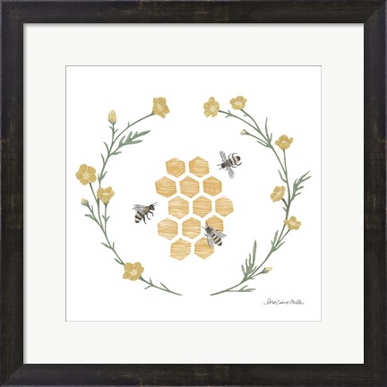 Framed Happy to Bee Home III Print