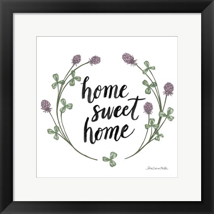 Framed Happy to Bee Home Words I Print