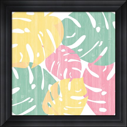 Framed Monstera I Bright on White Print