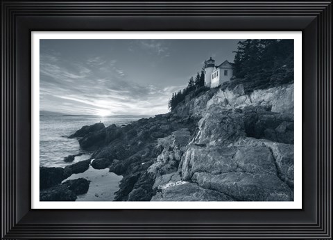 Framed Bass Harbor Head Sunset Print