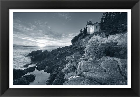 Framed Bass Harbor Head Sunset Print