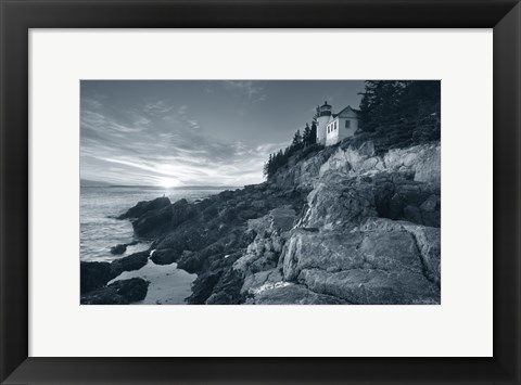 Framed Bass Harbor Head Sunset Print