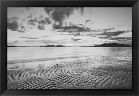 Framed Samish Bay Sunset II BW Print