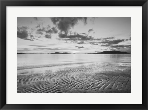 Framed Samish Bay Sunset II BW Print