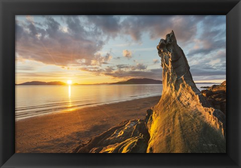 Framed Samish Bay Sunset I Print