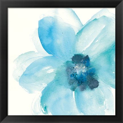 Framed Teal Cosmos II Print