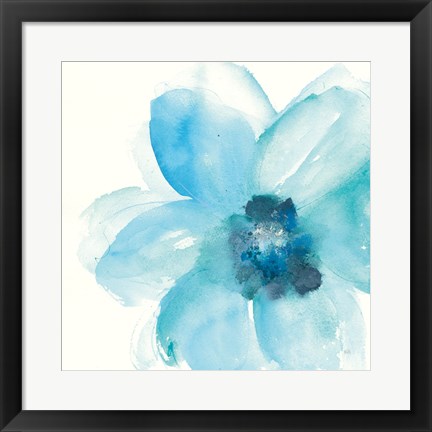 Framed Teal Cosmos II Print