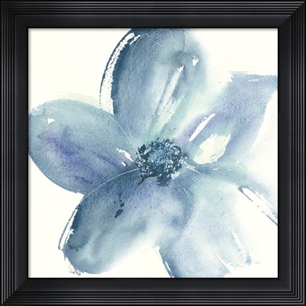 Framed Indigo Mint I Print