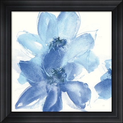 Framed Cobalt Clematis I Print