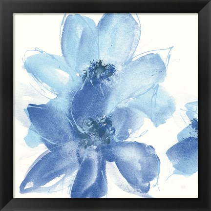 Framed Cobalt Clematis I Print