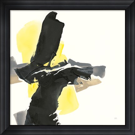 Framed Black and Yellow IV Print