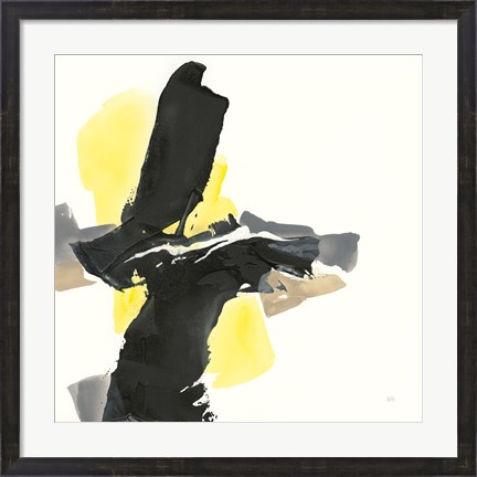 Framed Black and Yellow IV Print