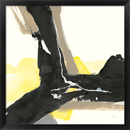 Framed Black and Yellow III Print