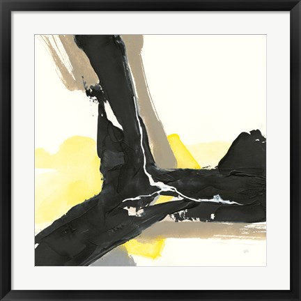 Framed Black and Yellow III Print