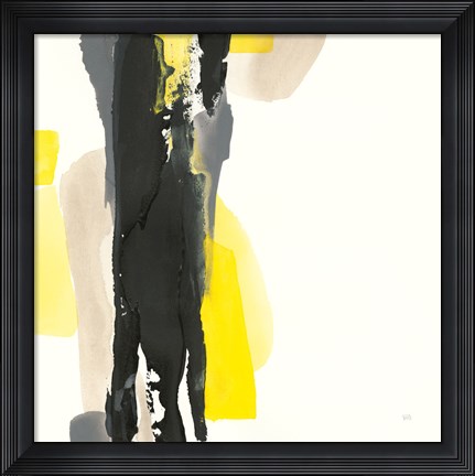 Framed Black and Yellow II Print