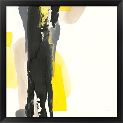 Framed Black and Yellow II Print