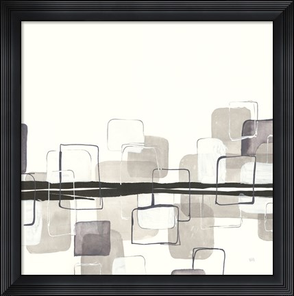 Framed Placid Boxes II Print