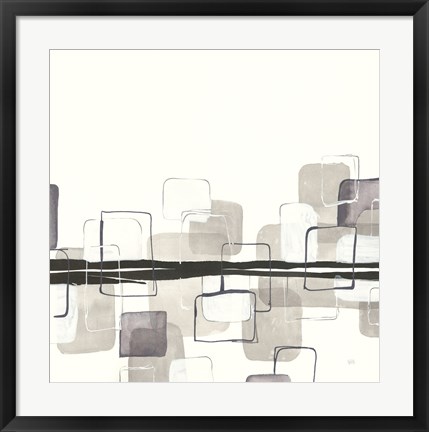 Framed Placid Boxes II Print