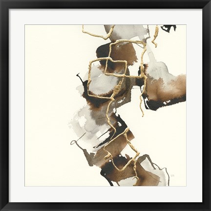 Framed Gold Squares II Print