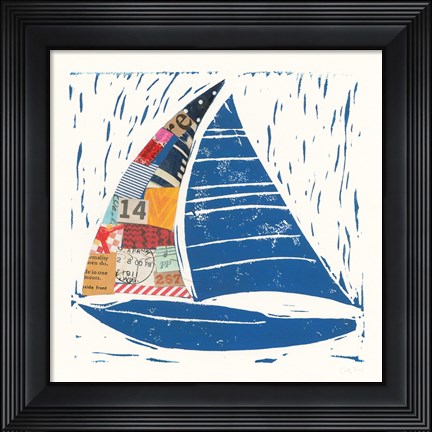 Framed Nautical Collage IV Print