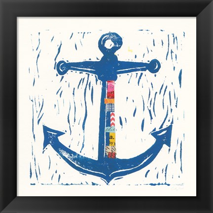 Framed Nautical Collage III Print