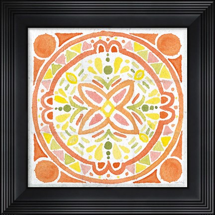 Framed Citrus Tile I v2 Print